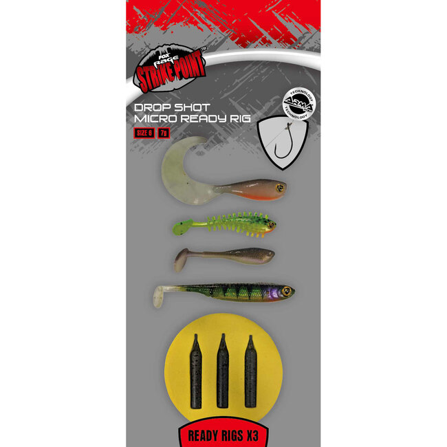 Fox Rage Drop Shot Micro Ready Rigs Size 6 7g 3x