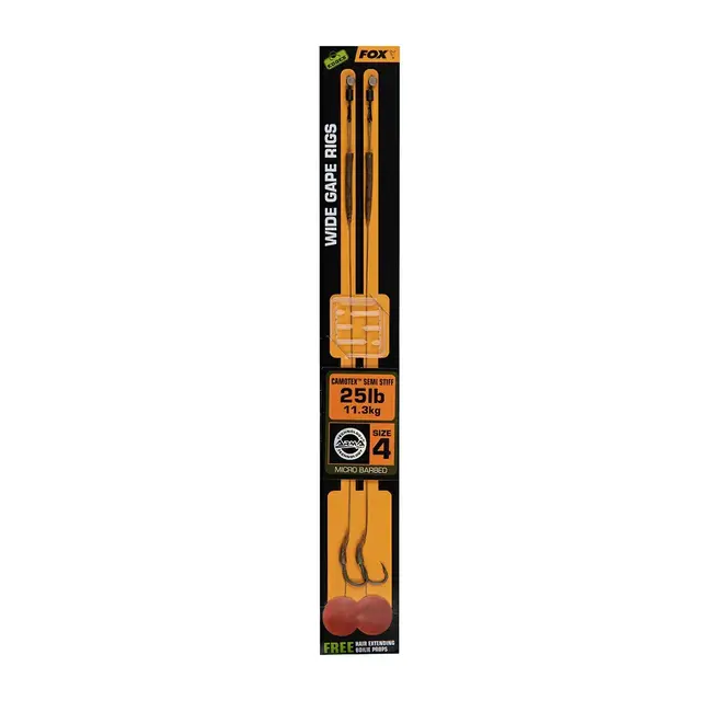 Fox Edges Wide Gape 4 met Camotex Semi Stiff rig