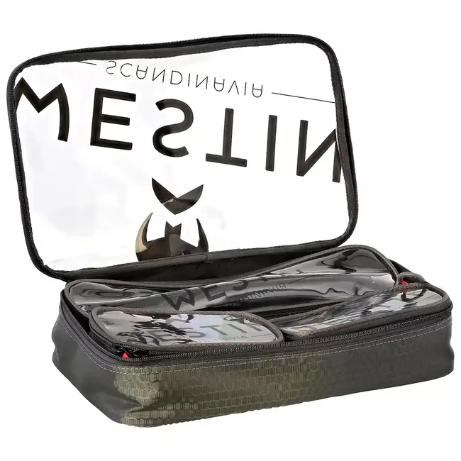 Westin W4 Clear Pouch Set â5 Transparante Tasjes âTitanium Black âSterke Organizers voor Klein Hengelsportmateriaal