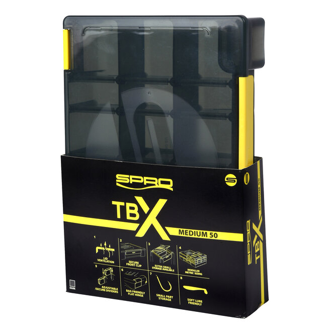 Spro TBX Medium 50 âCompacte Tacklebox met Verstelbare Vakken