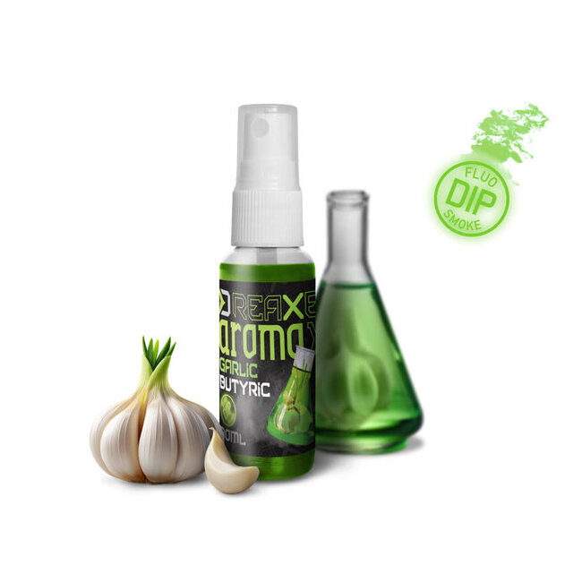 Delphin Fluo Dip Spray Garlic Butyric 30 ml voor witvis