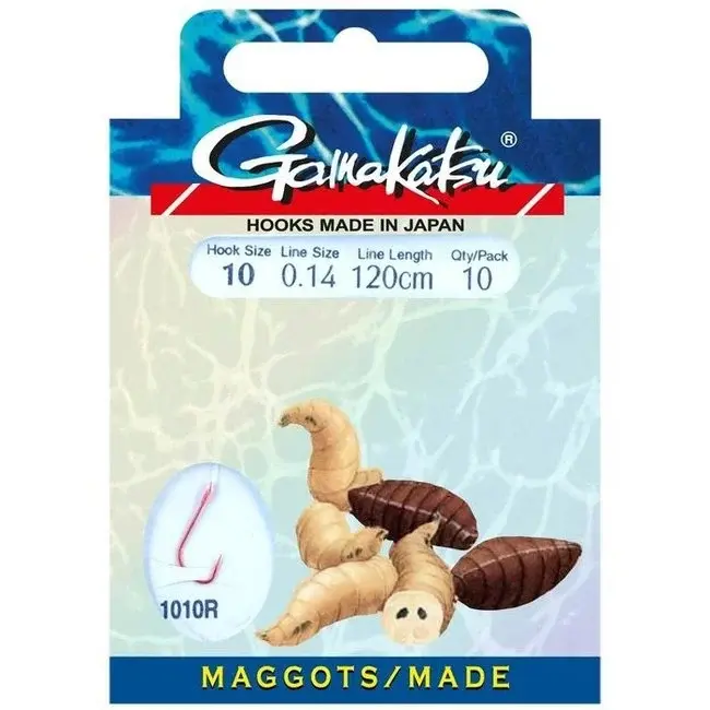 Gamakatsu Maggots LS-1010B 45cm Haakmaat 12 0,12 mm