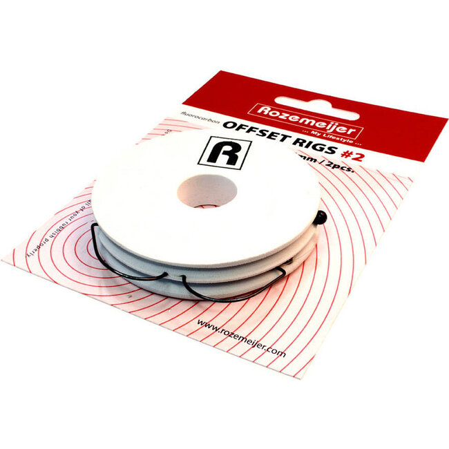 Rozemeijer Fluorocarbon offset rigs 0,25 mm haakmaat 1/0 voor softbaits