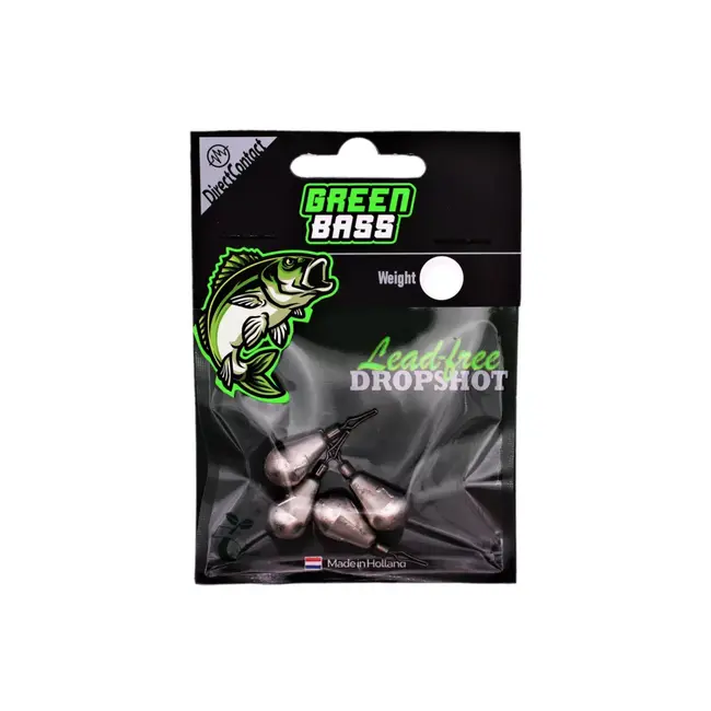Green Bass Dropshot gewicht 19 gram loodvrij voor streetfishing
