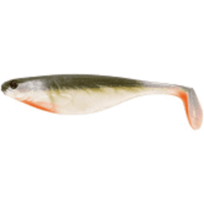 Westin Shad van 7 cm in Bass Orange voor baars en snoekbaars