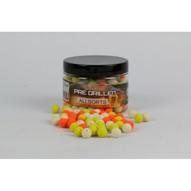 Evezet Mini pre-drilled boilies 9 mm voor bodemvisserij