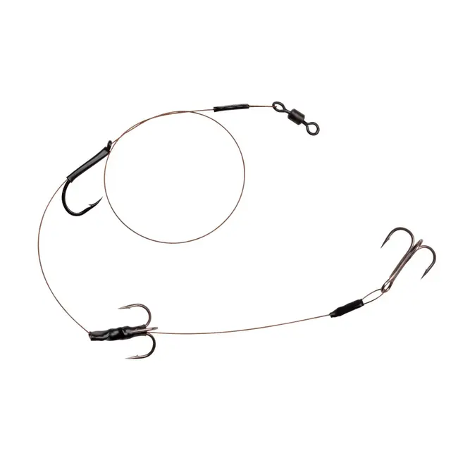 Spro Heavy Duty baitfish rig 45 cm met 2 dreggen maat 2