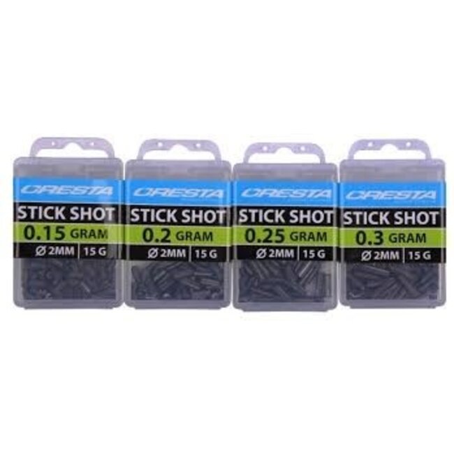 Cresta Stick Shots 2.0mm 0,15 gr voor dobbers fijn uitloden