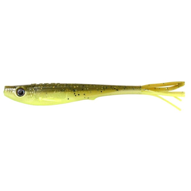 Spro Softbait 10 cm 4 gr UV Brown Chartreuse voor finesse visserij