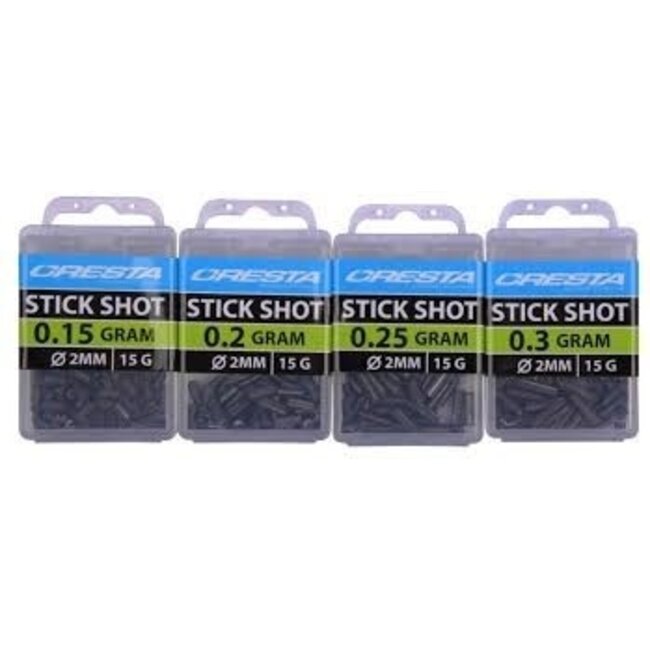Cresta Stick Shots 0,3 cm 0,5 gr lood voor dobber uitloden