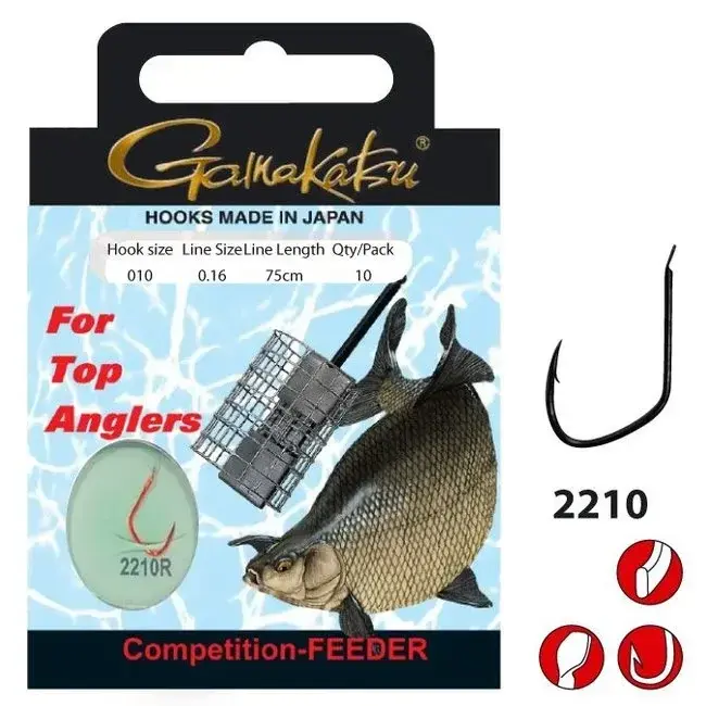 Gamakatsu Feeder onderlijn voor brasem 100 cm 0,18 mm haakmaat 10
