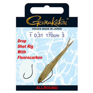 Gamakatsu Dropshot Rig Worm 39 170 cm Haakmaat 4 0,18 mm