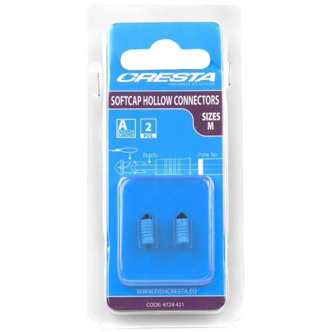 Cresta Soft cap hollow connector maat M voor vaste hengel