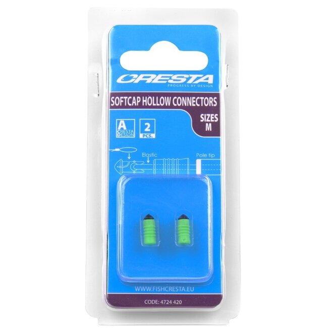 Cresta Soft Cap Hollow Connectors Green M voor dobbermontage