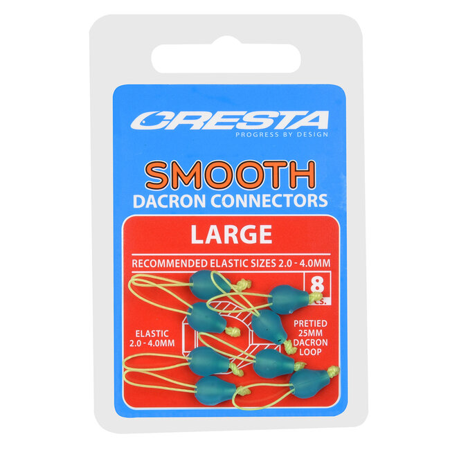 Cresta Dacron connectors large voor elastiek 2,0 tot 4,0 mm