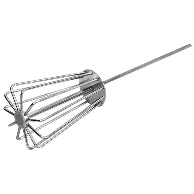 Voermixer voor lokvoer met 8 stangen en 15 cm kop