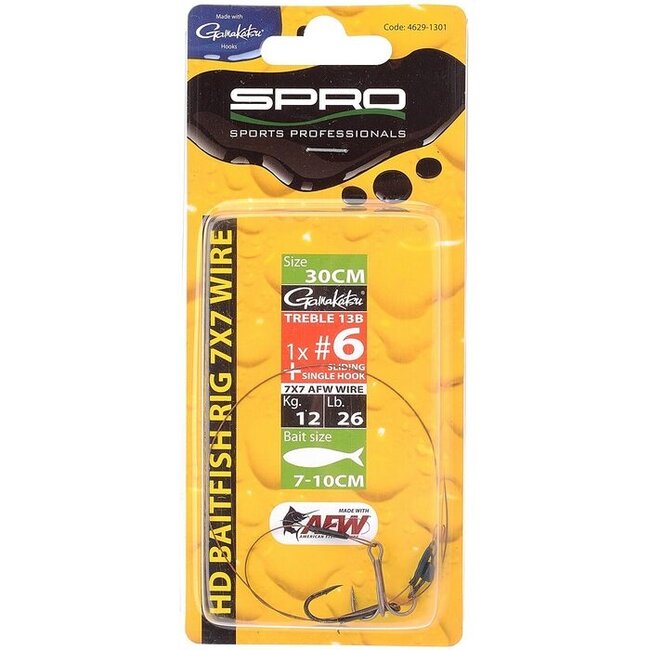 Spro Heavy Duty Baitfish Rig 7x7 30cm Tr 13B - 2 + SH