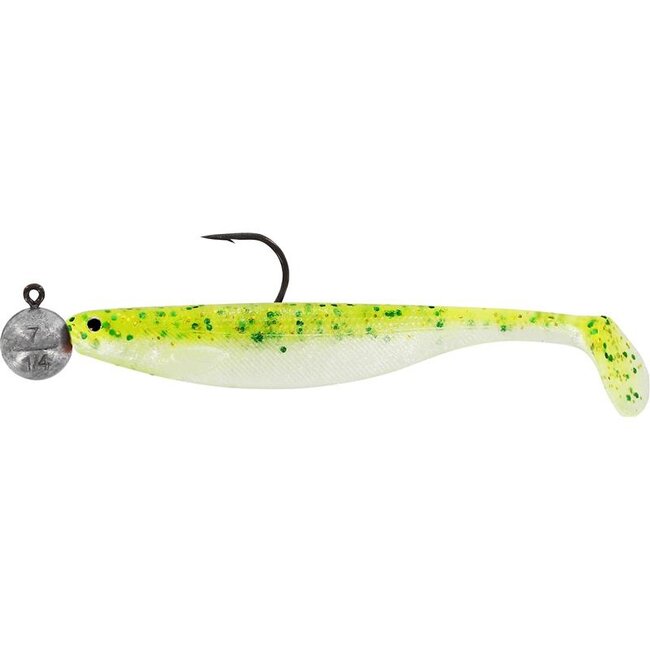 Westin Shadteez Slim 12cm Rigged and Ready 10g Haakmaat 6/0 Sparkling Chartreuse