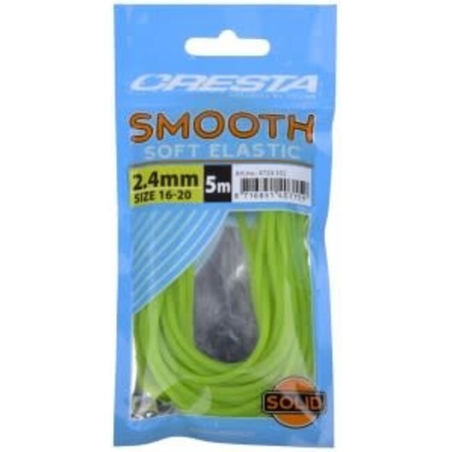 Cresta Smooth Soft Elastic 5m Fluo Green 2.4mm