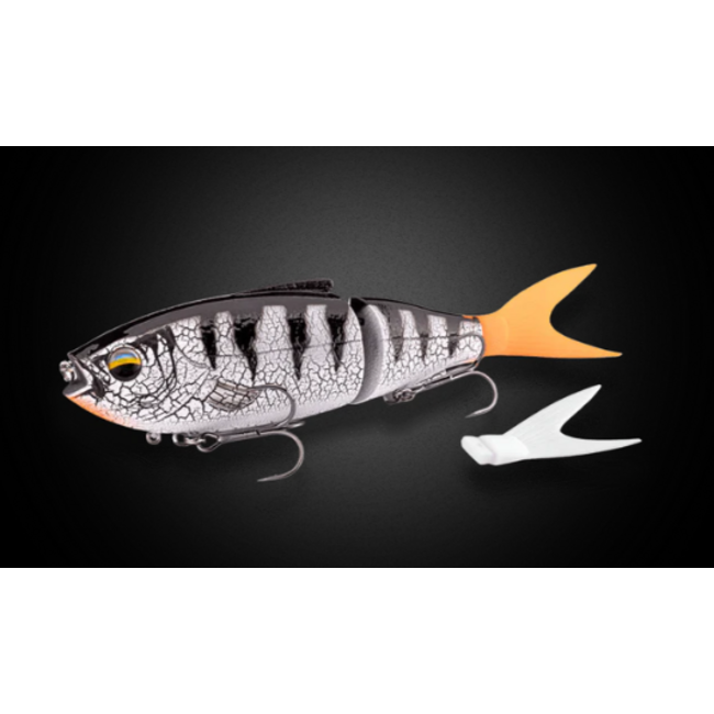 LMAB Real Vibe 18 cm 53 gr White Tiger swimbait voor snoek