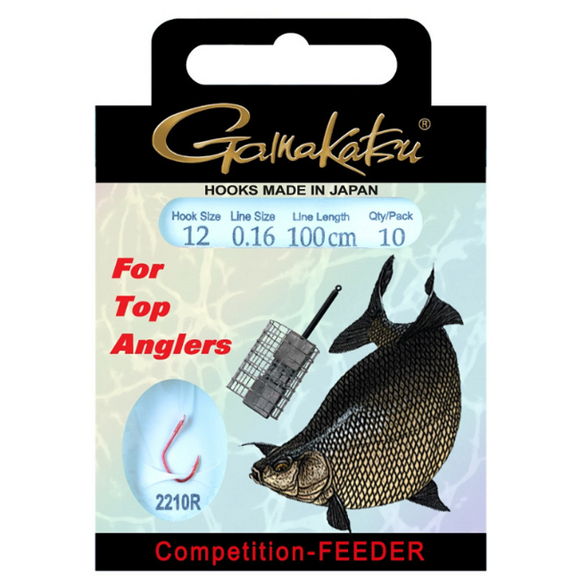Gamakatsu Feeder onderlijn voor brasem 100 cm 0,18 mm haakmaat 10