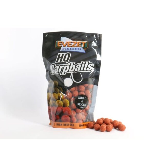 Evezet Boilies krill spices 15 mm voor karper