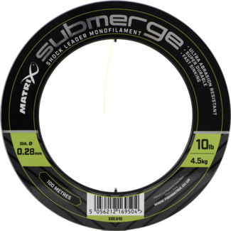 Matrix Submerge Shock Leader Monofilament 8 lb 3.6 kg 0.26 mm 100 m Matrix Submerge Shock Leader Monofilament 8 lb 3.6 kg 0.26 mm 100 m