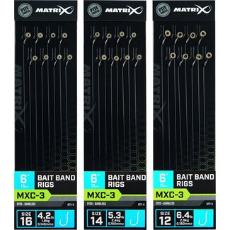 Matrix MXC-3 Size 12 Barbless 0.18 mm15 cm Bait Band 8 st Matrix MXC-3 Size 12 Barbless 0.18 mm15 cm Bait Band 8 st