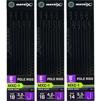Matrix MXC-1 Size 16 Barbless 0.145 mm 15 cm Standard Pole Rig 8 st