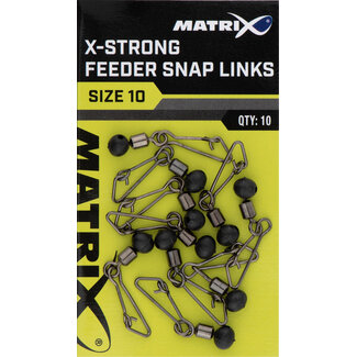 Matrix X-Strong Feeder Snap Links Size 10 10 st