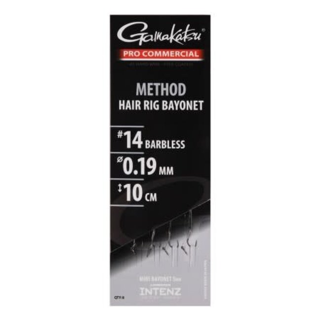 Gamakatsu Method hair rig met bayonet haak 10 - 10 cm - 0,21 mm
