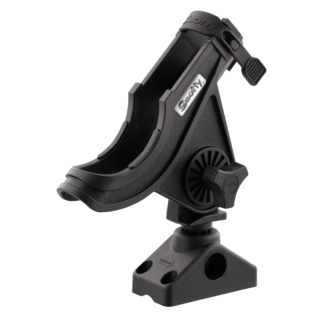 Scotty Baitcaster / Spinning Rod Holder, Black, w/ 0241 Side / Deck