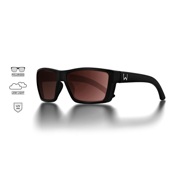 Westin Street visbril matte black met paarse AR lenzen