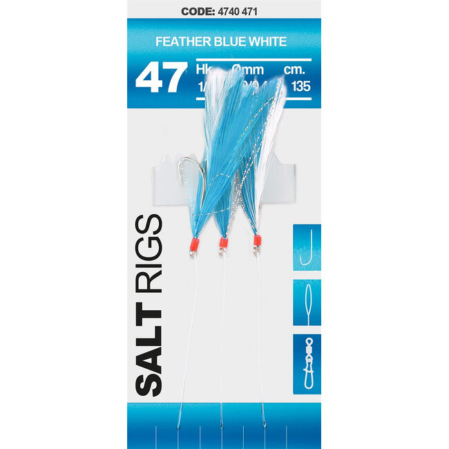 Spro Feather Bleu White haakmaat 4 zeeonderlijn 135 cm