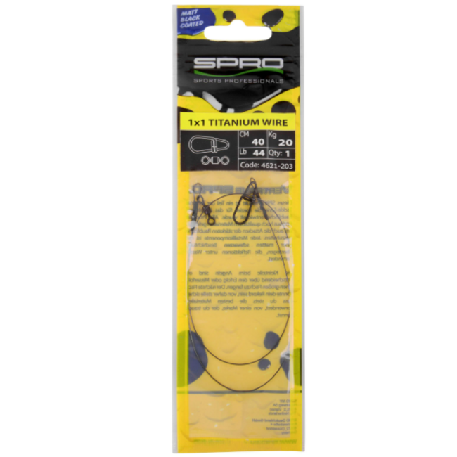 Spro Titanium onderlijn 0,30 mm 30 cm voor roofvis