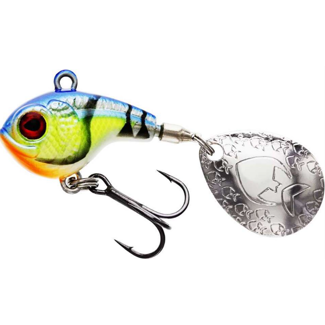 Westin Dropbite Tungsten spin Tail Jig 2.2 cm 18 gr Chartreuse Blue