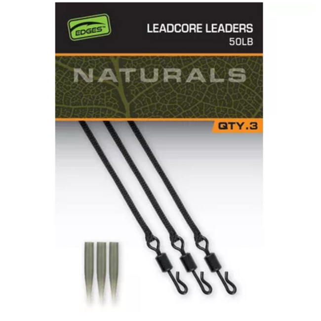 Fox Edges Naturals Leadcore Leaders voor karperrigs