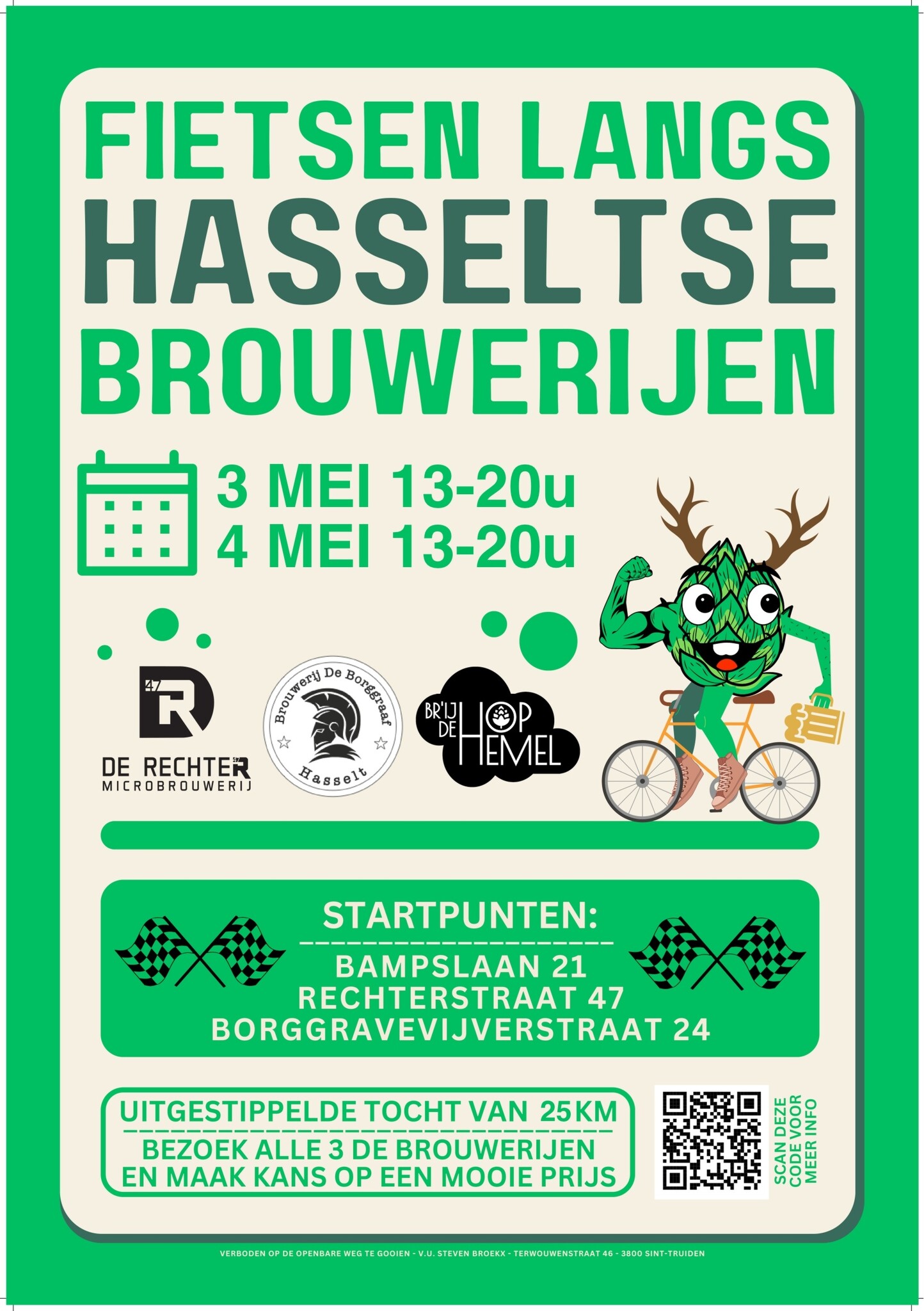 Fietsen langs Hasseltse Brouwerijen 3 en 4 mei '25