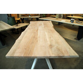 Boomstamtafel van Plataan 285 x 100 cm | Onderstel Esther wit