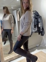 Knit-ted Faux leather pants