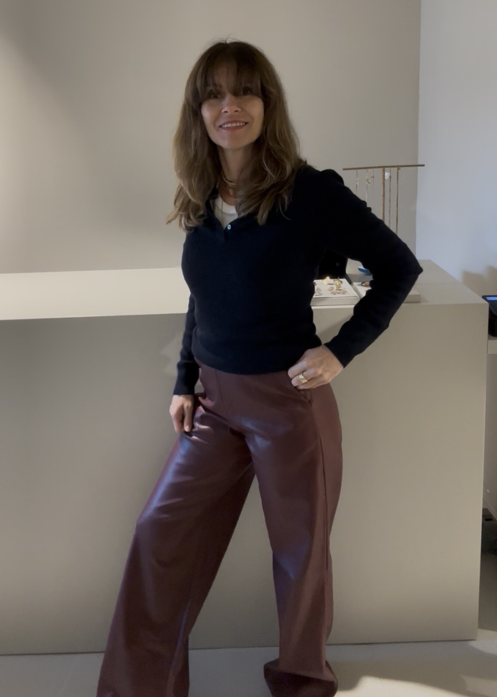 Femmes du Sud Faux leather pants