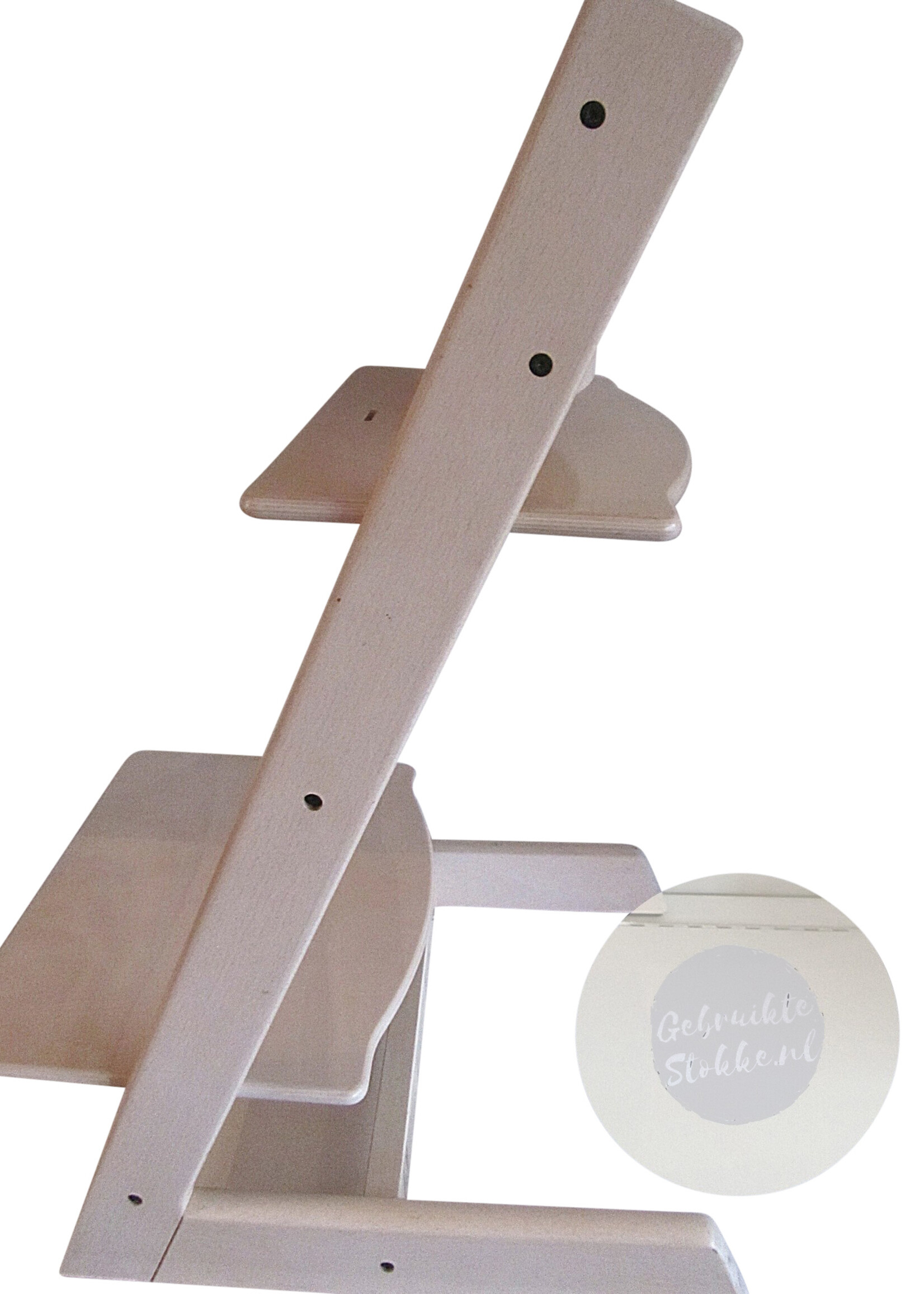 Stokke Tripp Trapp kinderstoel white wash licht gebruikt