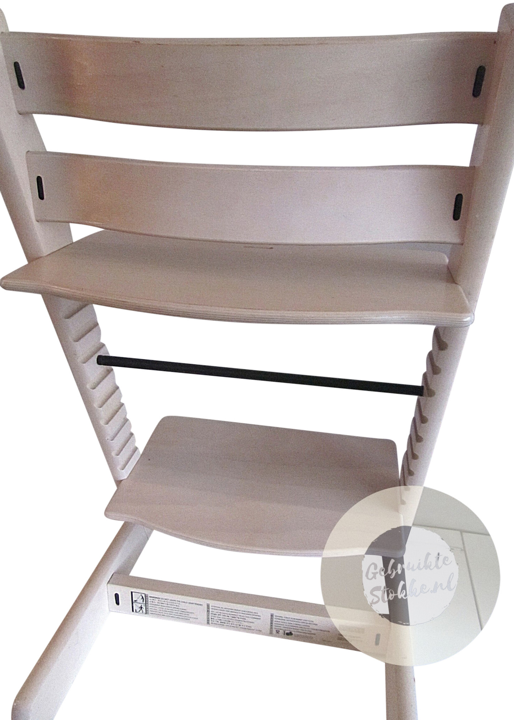 Stokke Tripp Trapp kinderstoel white wash licht gebruikt