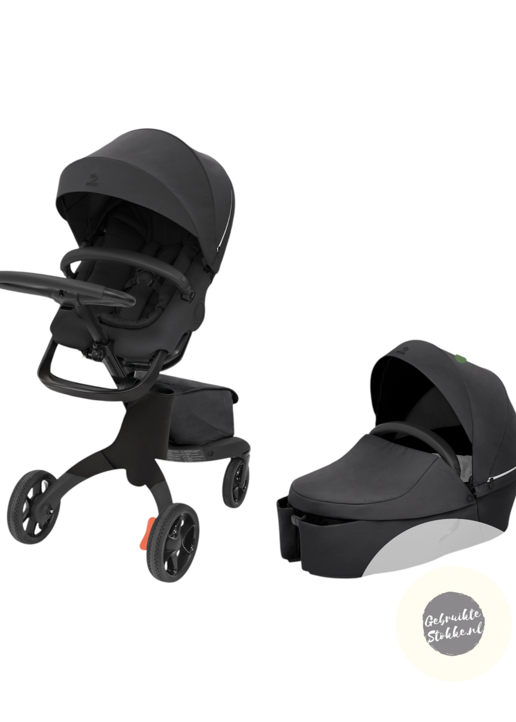 Stokke Xplory X zwart met reiswieg