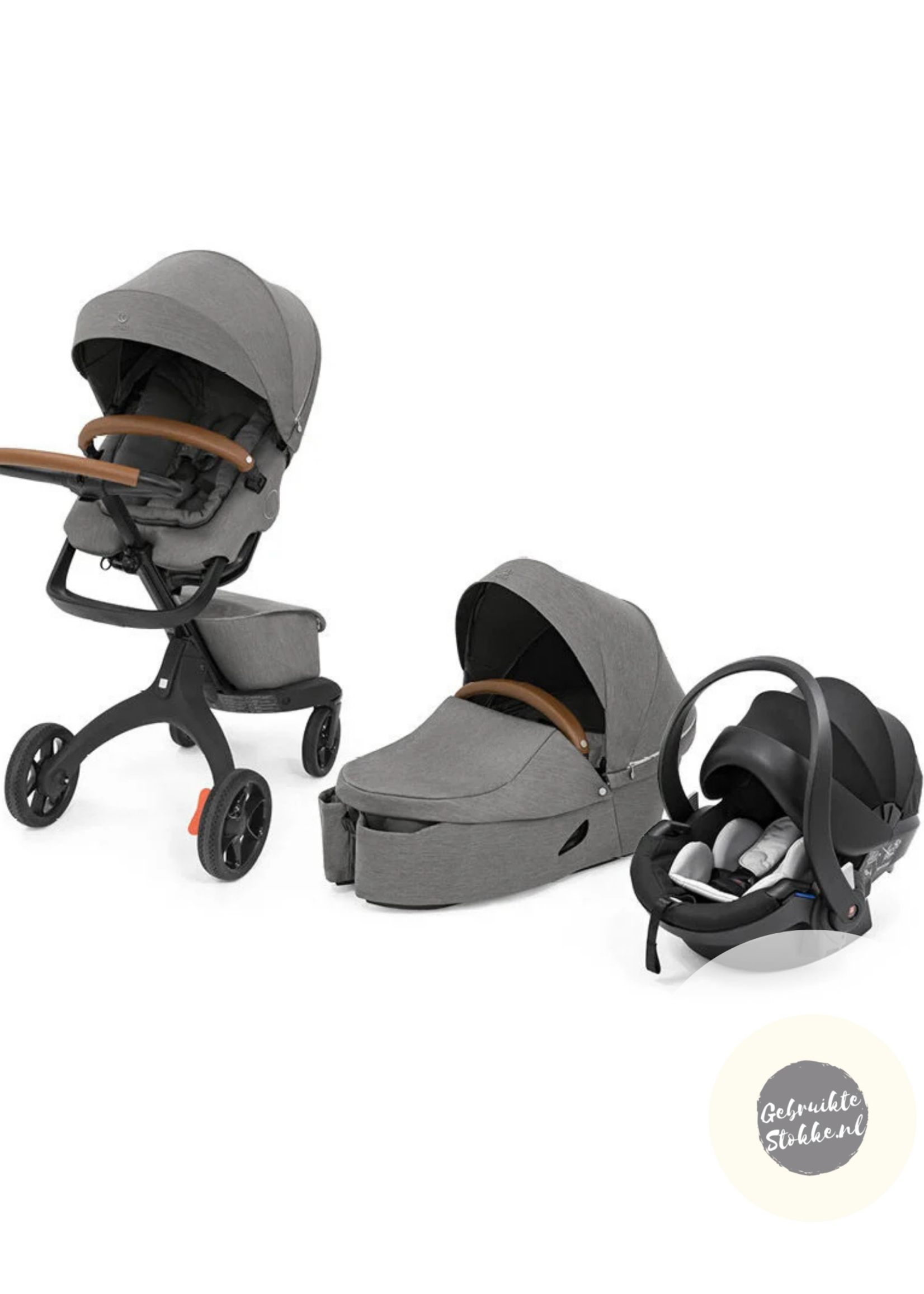 Stokke Xplory X modern grijs met reiswieg