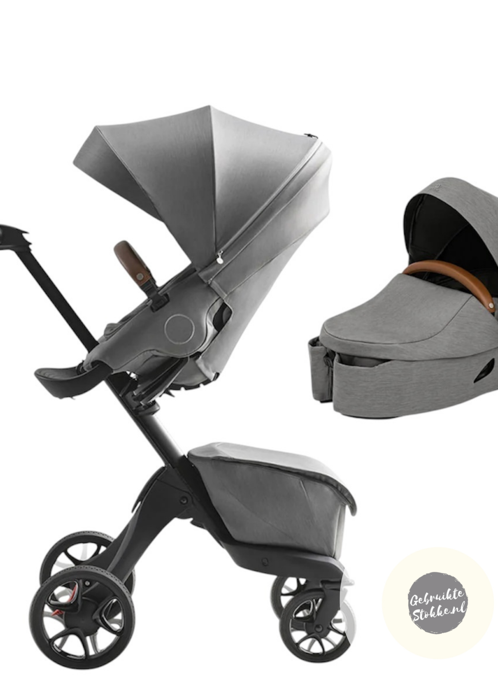 Stokke Xplory X modern grijs met reiswieg
