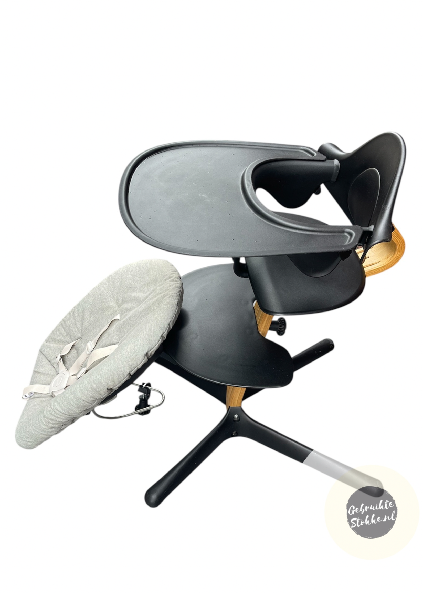 Stokke Nomi kinderstoel zwart/beuken complete set