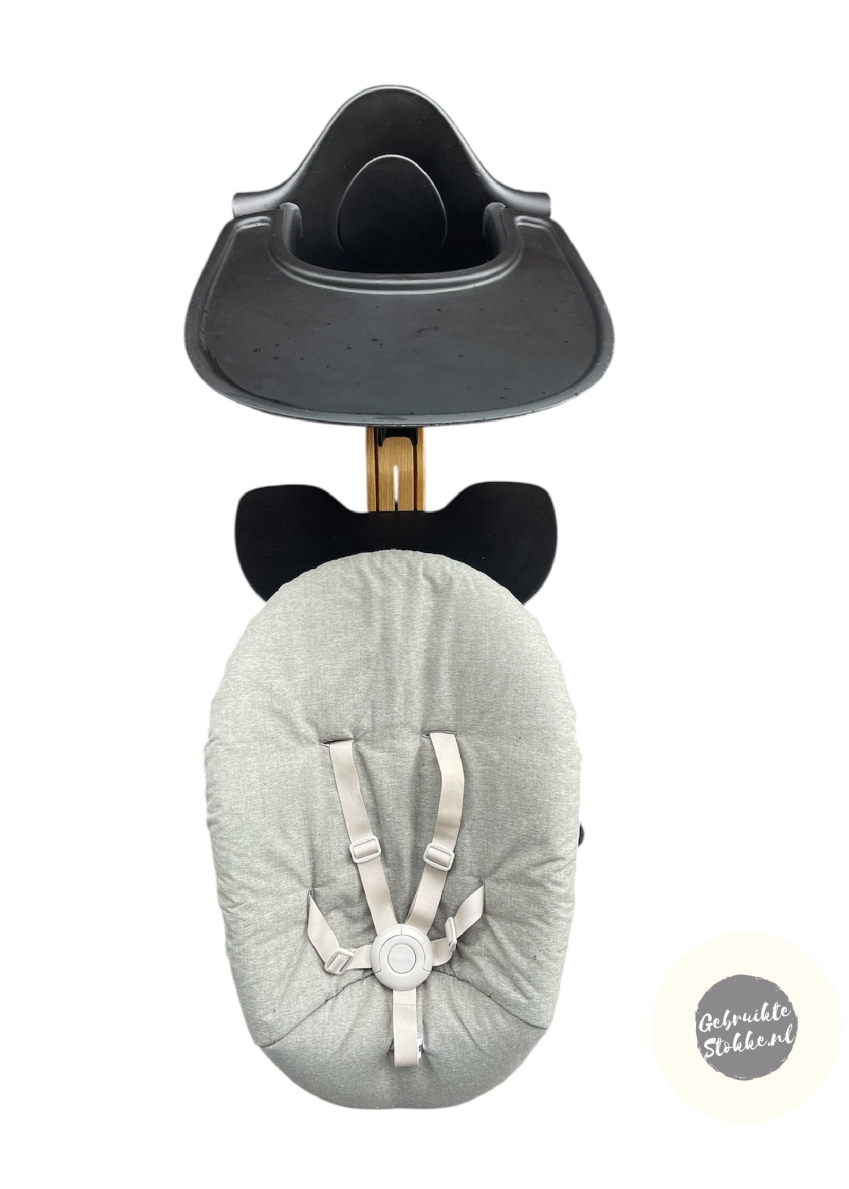 Stokke Nomi kinderstoel zwart/beuken complete set