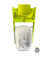 Kinderstoel lime green, licht gebruikt, compleet