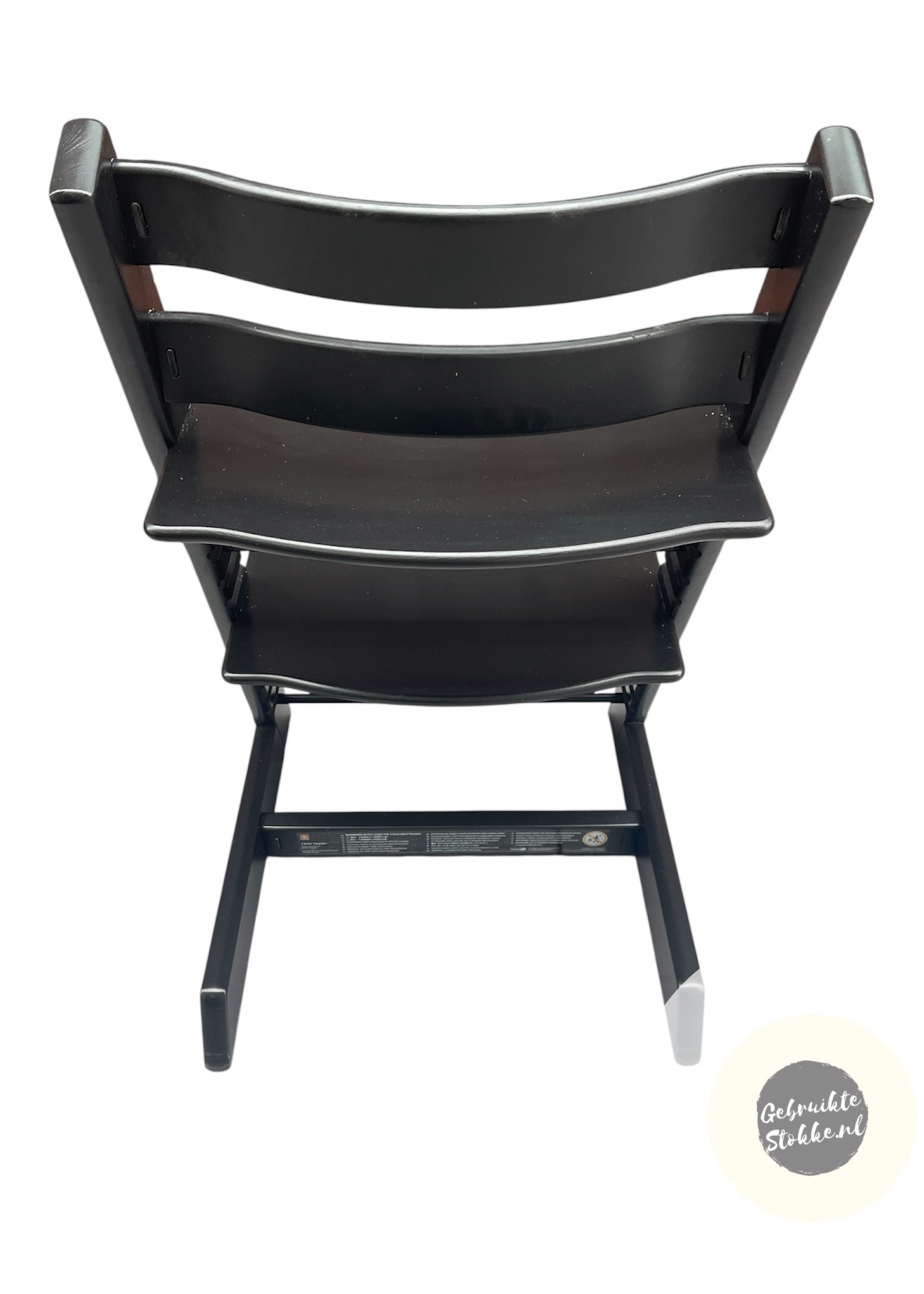 Stokke Tripp Trapp kinderstoel zwart, zo goed als nieuw